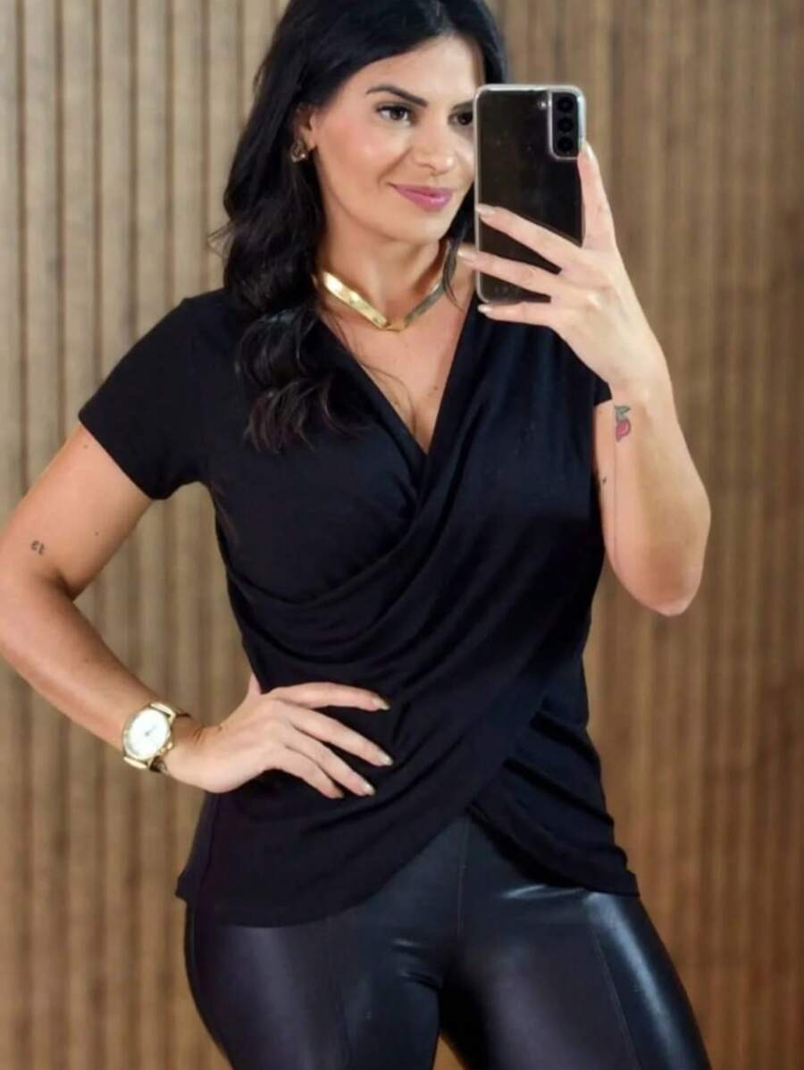 Women Blouses - Black - View 1