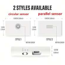 1pc/2pcs/4pcs LED Smart Sensor Night Light, Wireless USB Rechargeable Sensor Wall Light, With Motion Sensor, Upper And Lower Glow Protect Eyes Suitable For Bedroom, Hallway, Cabinet, Bathroom, Kitchen, Drawer - White - View 3