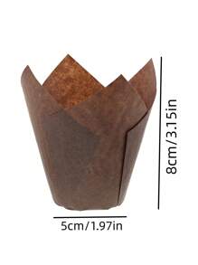 Tulip Cupcake Liners, Muffin Liners For Baking By Baker's Signature – Parchment Paper Cups Cupcake Wrappers – Perfect Size, Sturdy, Greaseproof & Easy To Use-25/50/100/120pcs