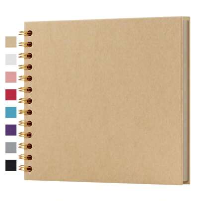 10 X 10 英寸 DIY 剪贴簿相册 80 页空白记忆书，非常适合婚礼和周年纪念日家庭