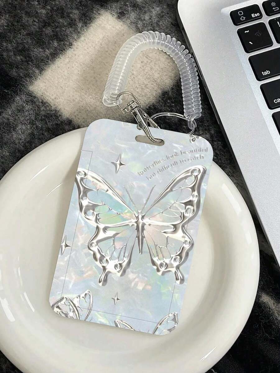 1 Miếng Phim hoạt hình sáng tạo Khuôn viên đại học Ví thẻ Với Đàn hồi Có thể thu vào Cord Đối với Học sinh Thẻ căn cước , Vận tải Thẻ , Ăn uống Thẻ , Thẻ làm việc