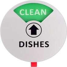 Poslani 1入組，洗碗機磁鐵潔淨/髒亂標誌，洗淨/有垃圾洗碗機跑空磁鐵，雙面膠貼有垃圾/洗淨洗碗機磁鐵，廚房裝飾配件 - 白色 - 查看 6