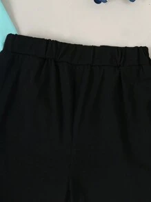 Bộ áo thun ngắn tay và quần đùi in hình mặt cười thường ngày cho cậu bé mùa hè - màu xanh lá - Xem 6