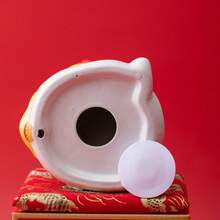 十二生肖 - 龍桌上裝飾品，家居裝飾，農曆新年禮物，財富箱，財富罐，龍吉祥物小雕像 - 紅色 - 查看 4