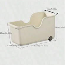 صندوق تخزين المطبخ، حامل تخزين أدوات الطهي، حامل تغطية الأواني البلاستيكي، صندوق تخزين الخزانة، حامل تخزين التصنيف، تخزين، منظم، مرتب، مطبخ، سفر، أدوات المطبخ، أدوات الطهي، أشياء المطبخ. - متعدد الألوان - مشاهدة 9