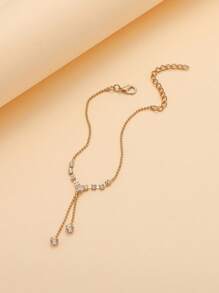 1入時尚簡約水磚豪華水滴設計腳鍊，適用於日常穿著、海灘和假期 - 水滴 - 查看 13