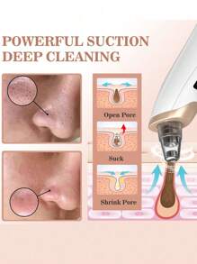 6 en 1  ABS Blackhead Absorber Instrumento de limpieza multifunción para eliminar puntos black, kit de succión de puntos black faciales limpiador de poros extractor de acné herramienta de eliminación de acné kit de eliminación de acné equipo de belleza (blanco) Moderno Removedor de Puntos black para el Hogar - Blanco - Ver 2
