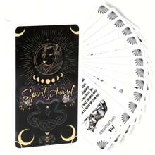 Your Power Animal-Reflects Characteristics That You Possess,Spirit Animal:A 54 Cards(With Pdf-Guide) - Black - View 2