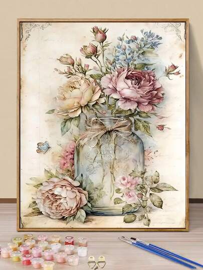 数字化した油絵額縁なし 1個/セット、 40x50cm/16x20in、顔料と