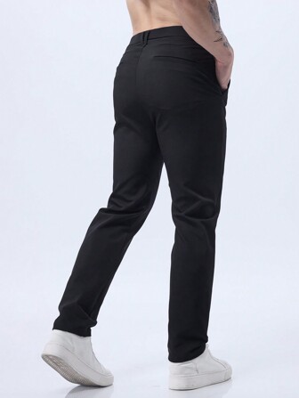 休闲裤，商务裤，日常通勤，直筒，有弹性，时尚