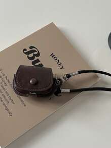 复古皮革专业保护壳，斜挎保护套，适用于 Apple 1/2/3/Pro 3 无线蓝牙耳机 - 咖啡棕 - 查看 2