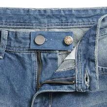 1pc Maternity Elastic Waistband Extender With Jeans Button, Jeans Waist Extender - Baby Blue - View 6