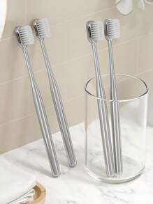 Cirelle 1 件随机颜色牙刷，19.7 厘米塑料金柄软牙刷，适合成人家居浴室装饰夏季 - 彩色 - 查看 8