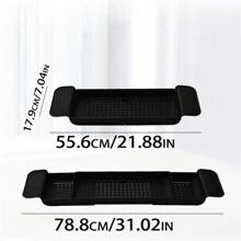 1入組可伸縮排水浴缸架，塑料浴室淋浴架，多功能儲物架，浴缸托盤 - 彩色 - 查看 1