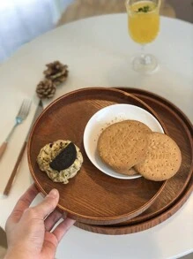 1 件/3 件木制托盘，用于盛放食物、小吃、饮料、寿司、牛排、披萨、甜点、蛋糕、面包、早餐、咖啡、茶、冷盘、厨房、圣诞礼物