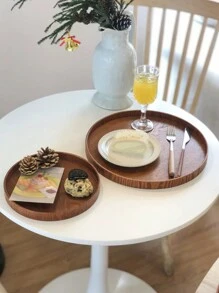 1 件/3 件木制托盘，用于盛放食物、小吃、饮料、寿司、牛排、披萨、甜点、蛋糕、面包、早餐、咖啡、茶、冷盘、厨房、圣诞礼物