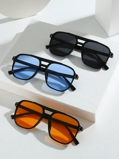 3 st/set personliga dubbelstråle strass dammode glasögon strandtillbehör för kvinnor glasögonskärmar för sommarstrandsemester, utomhus, resor