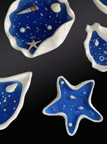 1 件海洋风格贝壳香薰蜡烛套装，含果冻蜡、小海螺、海星手工蜡烛礼盒，营造氛围、房间装饰、礼物 - 彩色 - 查看 5