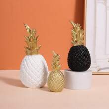 1pc Luxury Golden Pineapple Decoration, Resin Craft For Living Room, Model House, Entryway - Gold - View 5