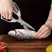 Stainless Steel Kitchen Scissors - Heavy Duty Multipurpose Food Shears, Suitable For Cutting Chicken Bones And Barbecue - Essential Cooking Tool For Home And Restaurant - Silver - View 3
