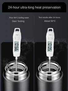 3入組/套禮物盒304不銹鋼絕緣杯子(1絕緣杯子帶3茶杯) - 黑色 - 查看 6