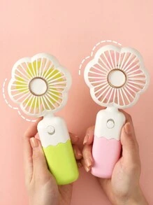 AOYI 1pc Portable Handheld Mini Fan With One AA Battery, Simple Design And One-Speed Adjustment, Suitable For Outdoor Use - Gradient - View 3