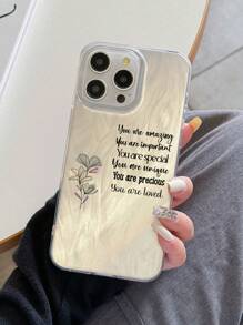 Funda de teléfono con letra impresa, funda de teléfono con texto de motivación y aliento, funda de teléfono premium con velo de pluma de plata, compatible con iPhone 11/7G/7P/X/XR/XSMAX/11 Pro/11 Promax/12/12 Pro/12 Promax/13/14/13 Pro/13 Promax/14 Pro/14 Plus/14 Promax/15/15 Pro/15 Plus/15 Promax, funda de teléfono Samsung Galaxy A04/A52/A52S 5G/A53 5G/A54 5G/A55 5G/S20 FE/S21 FE 5G/S23/S23 Ultra/A35/S24 Ultra/A23 5G/A15/A24 4G/A25/A32 4G/A33 5G/A34/A05/A05S/A12/A13 4G/A13 5G/A14 - Multicolor - Ver 8