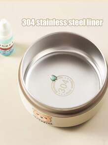 1 Caja de almuerzo de acero inoxidable 304, Caja de almuerzo aislada de acero inoxidable redonda de 400ml/600ml, Caja de almuerzo portátil aislada al vacío, Taza de sopa calentadora de alimentos aislada, Recipiente de alimentos portátil de gran capacidad, Caja de almuerzo para trabajadores de oficina, Caja de almuerzo portátil para estudiantes