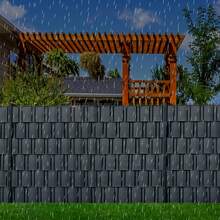 10 pcs Bandes d'écran de confidentialité Clôture 2,5 m x 19 cm Rouleau d'écran de confidentialité en PVC dur pour clôture en maille à double tige Opaque résistant aux intempéries Protection contre le vent Clôture Film Clôture Écran de confidentialité Jardin Balcon Clôture de jardin - anthracite - Voir 6