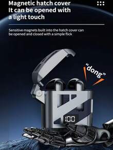 Futuristic Wireless Bluetooth Gaming Earbuds, TWS In-Ear Bluetooth Headphones - Multicolor - View 4