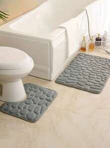 1Pc Thickened Absorbent Anti-Slip Fiber Pebble Embossed Doorway Mat Home Bathroom Decor Bath Rug Floor Carpet Outdoor Rug Door Mat Fall Decor Bathroom Accessories Back To School Entryway Decor