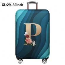 Vỏ bọc hành lý Vỏ bọc du lịch cho hành lý từ 18 đến 32 inch Vỏ bảo vệ cho nam nữ ngoài trời Du lịch ngày lễ Phụ kiện Vỏ bọc vali bằng polyester Vỏ chống bụi đàn hồi Thời trang Tên viết tắt từ A đến Z Túi in chữ hoa vàng cho trường học Phụ kiện trường học Đồ dùng học tập - Màu xanh lam - Xem 36