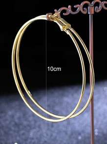 1 par de aros extra grandes exagerados y sexys para mujer, accesorios de estilo de fiesta y punk
