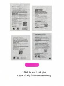 万圣节 & 24 件短方形闪光鬼指甲贴，简约可爱鬼按压指甲指甲贴纸，适合女性节日美甲 - 彩色 - 查看 6