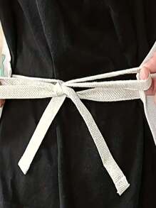 1入組亞麻布DIY個性化圖片和文字定制圍裙，適用於配偶、孩子、貓、狗、寵物、朋友。適用於家居清潔、廚房烹飪、烘培、園藝、餐飲等場合。 - 彩色 - 查看 6