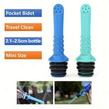 1 peça/2 peças Kit de banho de assento portátil com pulverizador mini para segurar na mão, compatível com garrafas de bebidas plásticas de 21-25mm, incluindo 3 tamanhos diferentes de anéis de vedação, conveniente para uso no banheiro, viagens ou acampamentos, ideal para banhos de assento ao ar livre