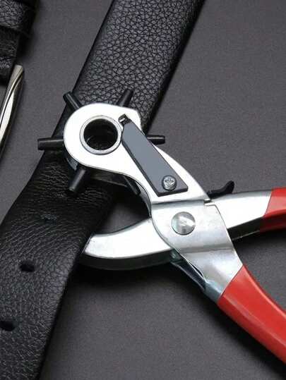 Perforador de acero al carbono ordinario multifuncional para herramientas, herramienta perforadora de correas con orificios, herramienta de artesanía