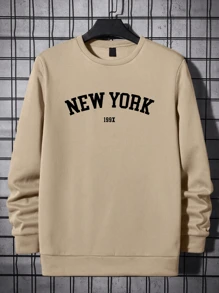 Men Sweatshirts - 駝色 - 查看 1