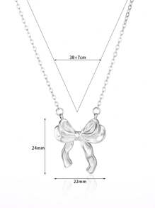 1PC Bow Tie Necklace Bowknot Pendant Necklace For Women Friendship Jewelry Best Friend Gift Valentines - 1 - View 8