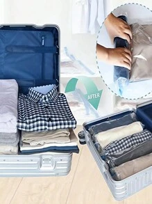 Thickened Vacuum Storage Home Transparent Travel Portable Sealed Clothes Storage Bags Compression Bags,Handheld Roll Vacuum Storage Bags Travel Roll Compression Bags Luggage Storage Bags,Quilt Clothes Storage Bags Household Clothes Bedding Quilt Vacuum Bags Quilt Clothes Quilt Storage Bags,Bedroom,Wardrobe,Bedroom,Bathroom Space Saving Quilt Blanket Compression Bags Clothes Storage Travel Storage Bags,Space Saving Household Storage Bags,Travel - Multicolor - View 2