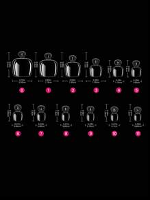 240 Chiếc Đầu Móng Tay Giả 12 Kích Cỡ Trong Suốt Bao Phủ Toàn Bộ Đầu Móng Chân Giả Ấn Vào Salon Ngón Chân Móng Tay Nghệ Thuật Mở Rộng Thiết Kế Móng Chân Đồ Dùng Làm Móng Acrylic Nhân Tạo - Trong sáng - Xem 2