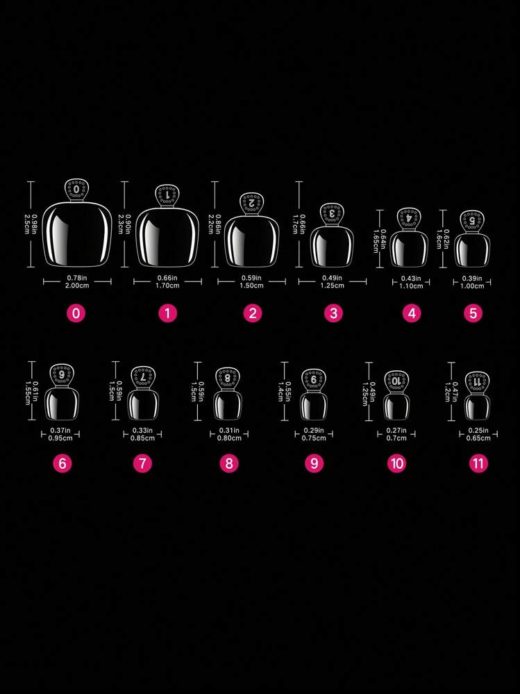 240pcs False Toe Nail Tips 12 Sizes Clear Full Cover Fake Toenail Tips Press On Salon Toe Nail Art Extension Design Toenails Artificial Acrylic Nail Supplies - Clear - View 2