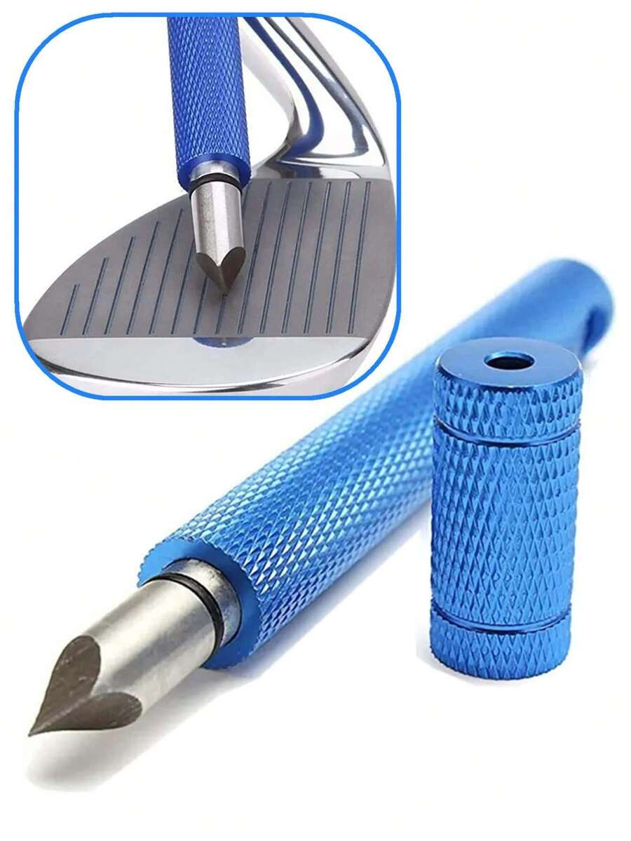 1-Piece Groove Sharpener, Golf Club Groove Sharpener, Club Sharpener, Groove Sharpening Tool - Produces Optimal Backspin - For U And V Grooves - Multicolor - View 1