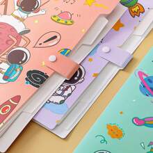 Back To School - Astronaut File Folder With 5 Pockets, Expanding File Folders With Labels, Cute File Organizer, Accordion File Organizer Letter Size For School, Office And Home - Multicolor - View 3