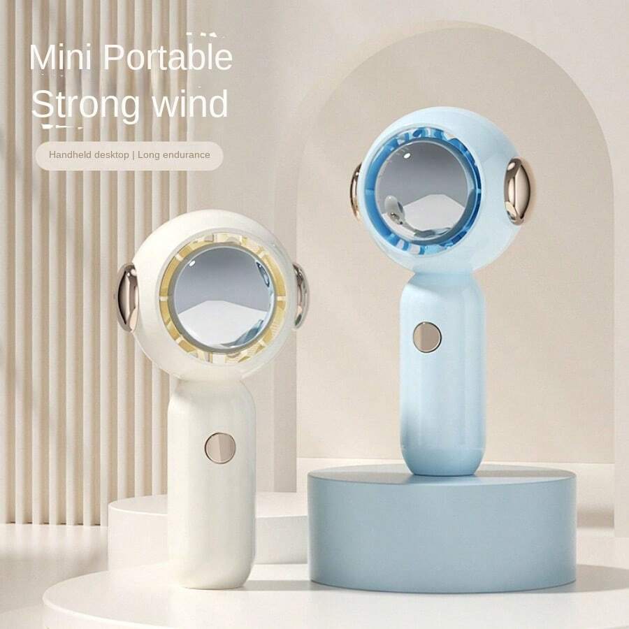 便攜手提風扇，夏季家用、宿舍、學生用USB可充電小口袋風扇 - 彩色 - 查看 1