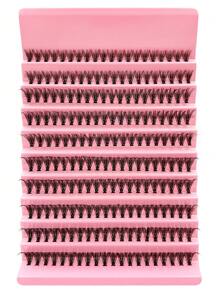 10 Row 200PCS,30D Cluster Individual Lashes,8-16mm Cluster Lashes,D Curling,Natural Look,Mixed Tray,DIY Eyelash Extension,Volume Lash Clusters,Eyelashes Cilias Makeup,Extra Thick&Fluffy&Natural Look,Reusable Individual Eyelash Extension