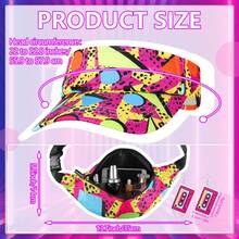 3 件 80 年代 90 年代腰包，男女皆宜，90 年代可调节腰包，复古休闲装，棒球帽，胶带耳环，80 年代 90 年代化装舞会服装，适合夏季运动旅行，1980 派对（明亮风格）背带 - 多色 - 查看 11