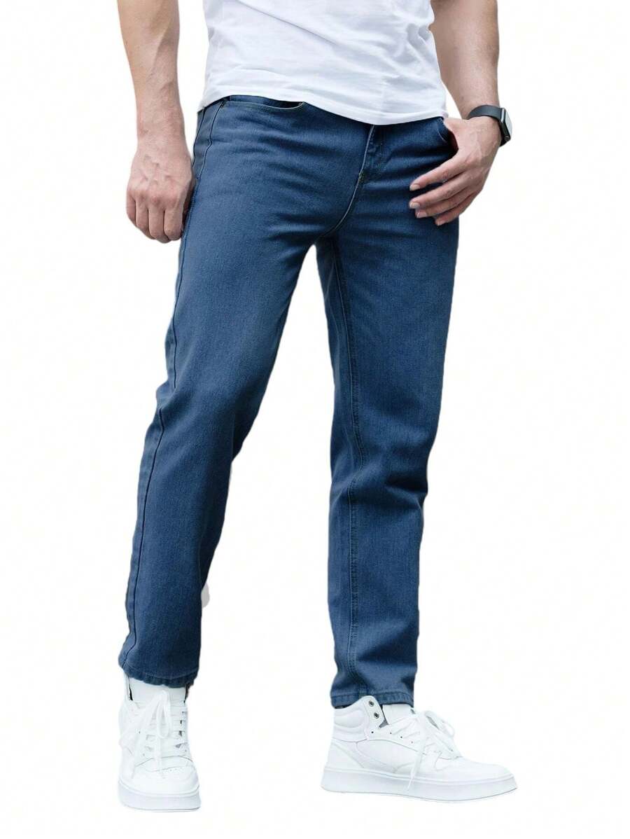 Men Pants - Dark Wash - View 1