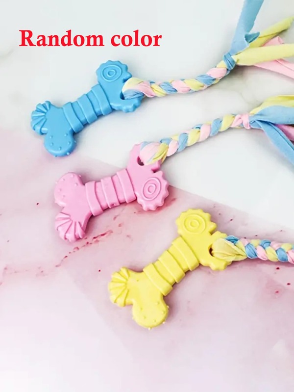 1 Pièce Jouet De Mastication Pour La Dentition De Chiot Avec Corde Interactive Jouet En Caoutchouc Thermoplastique Pour Chiot Random Colour