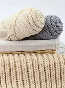 3pcs 100g Knitting Yarn Comfortable DIY Knitting Material Yarn Handmade Gifts For Scarf And Doll - White - View 4